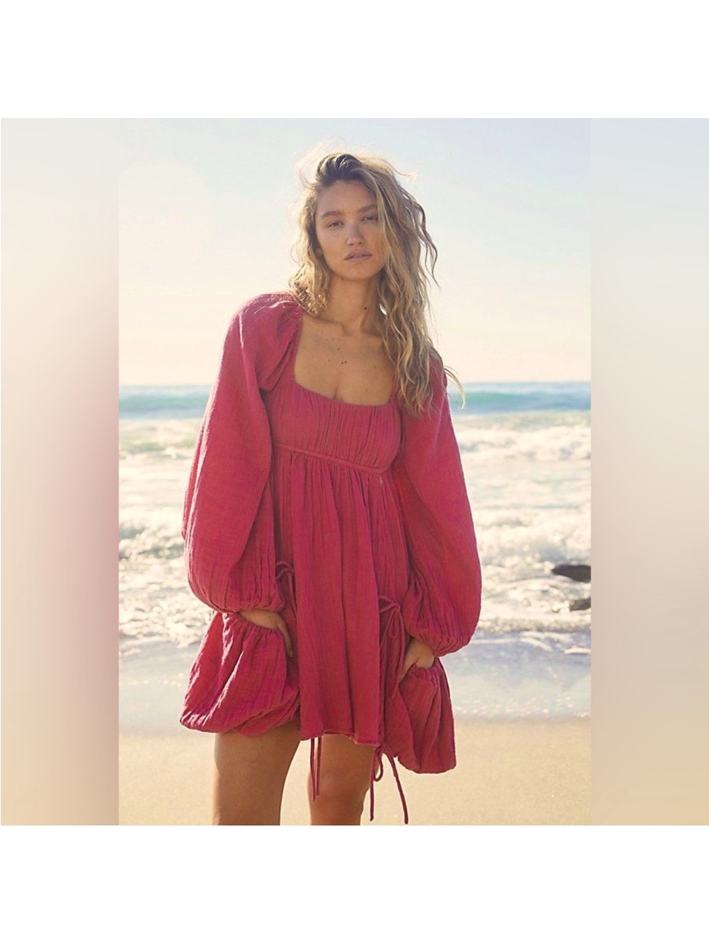 Free People Fuchsia Mini Dress - Picture 2 of 9